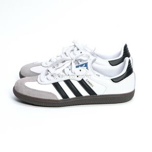 Adidas Samba White and Black Trainers size 6 1/2